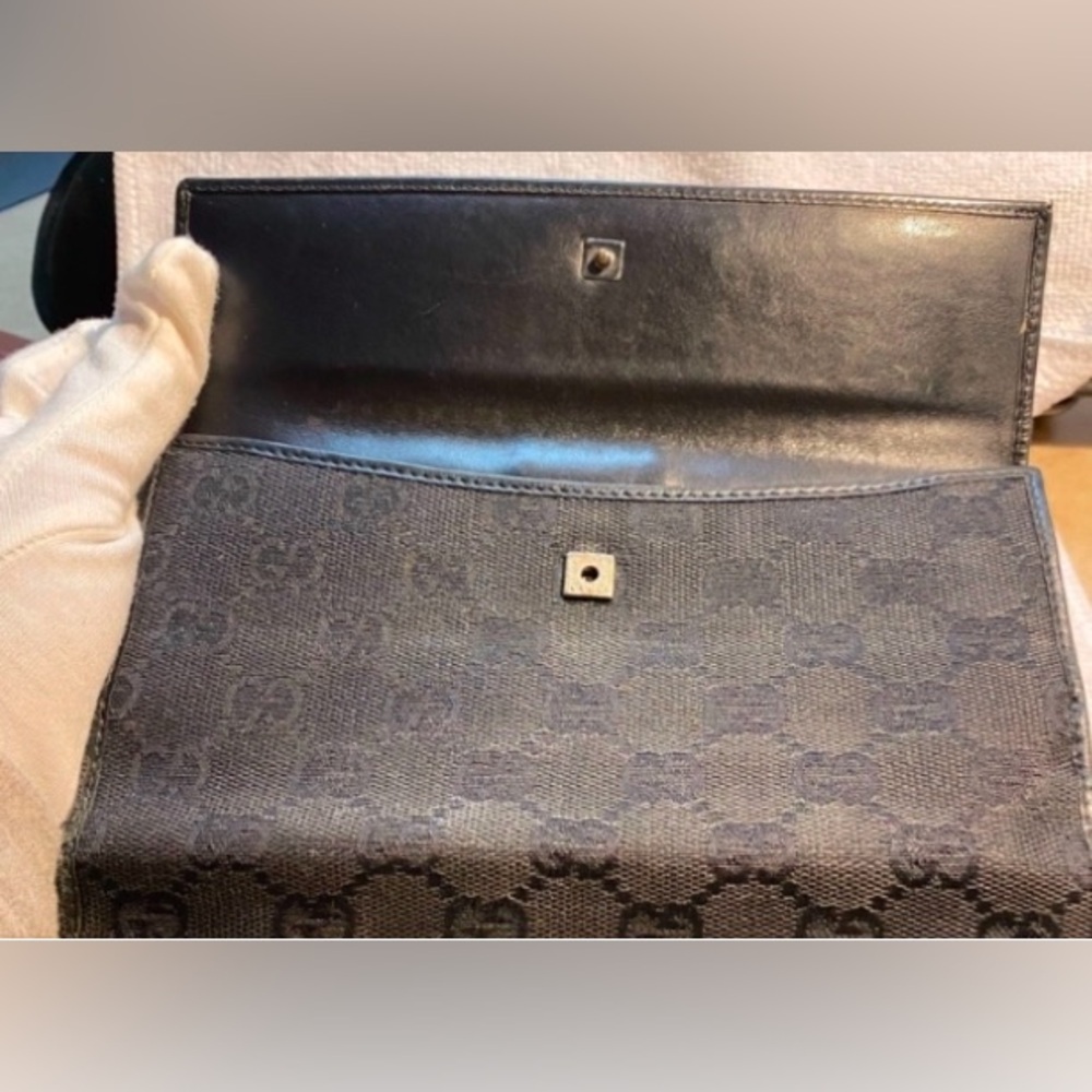 Gucci (2) authentic vintage Long Canvas and Leather Wallet and Free Gucci wallet - Picture 3 of 11